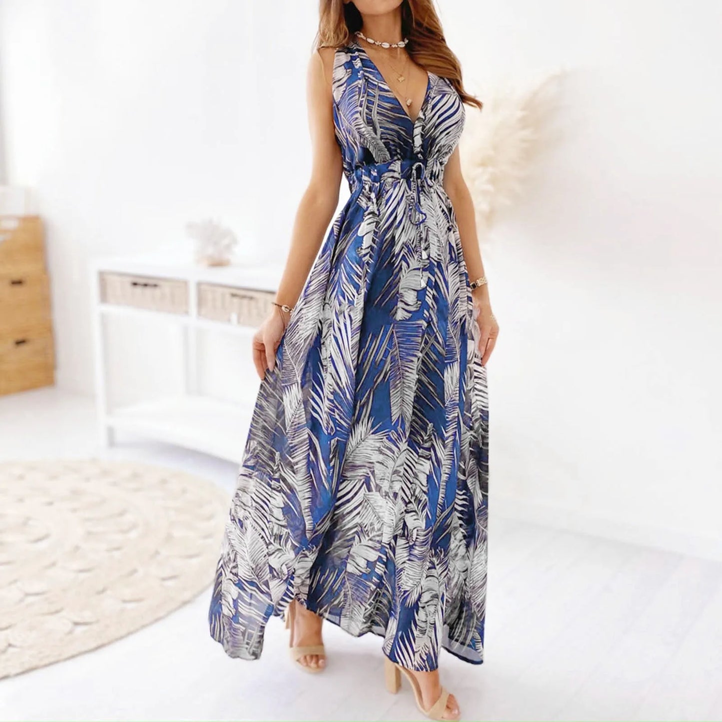 Robe Longue de Plage Élégante pour Femme