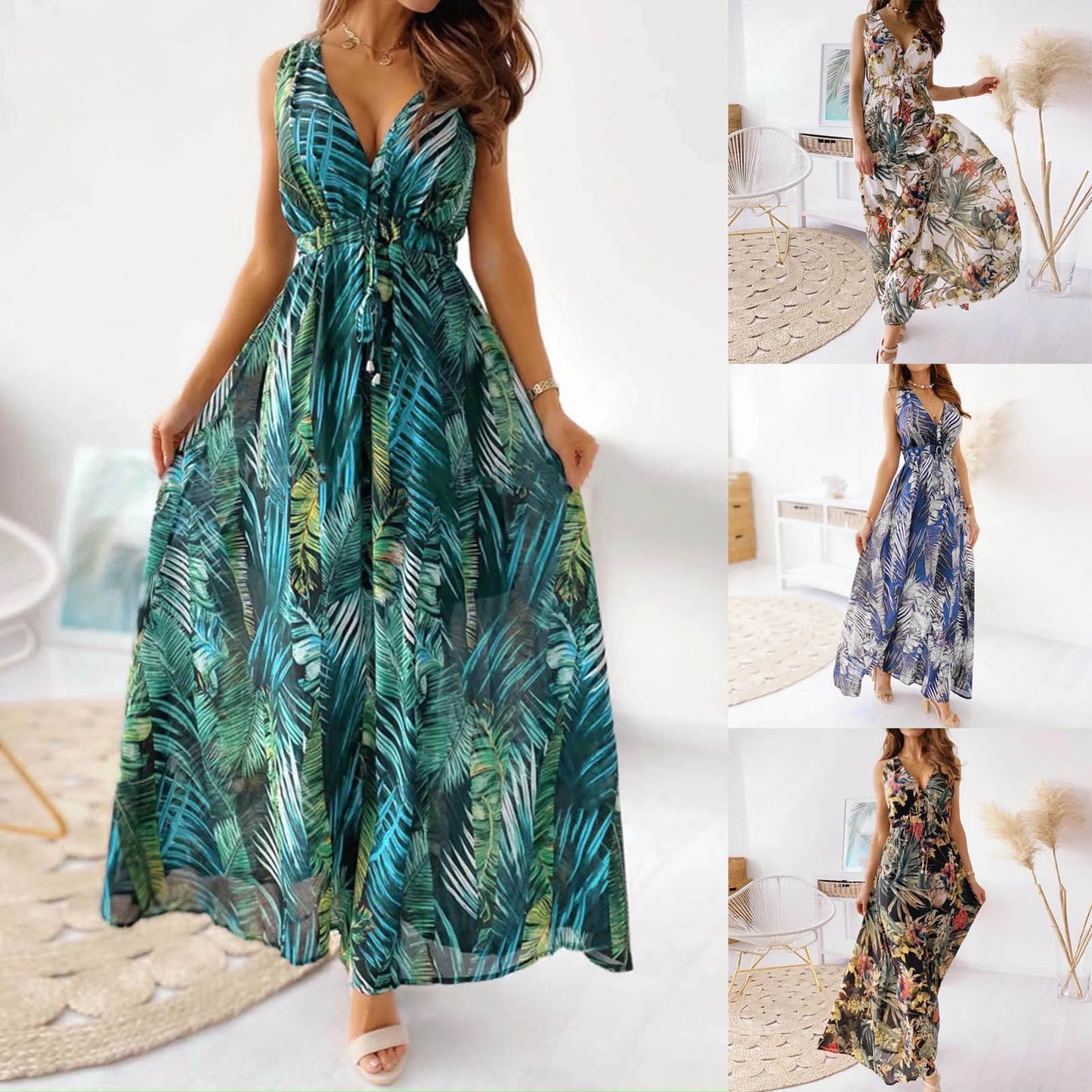 Robe Longue de Plage Élégante pour Femme